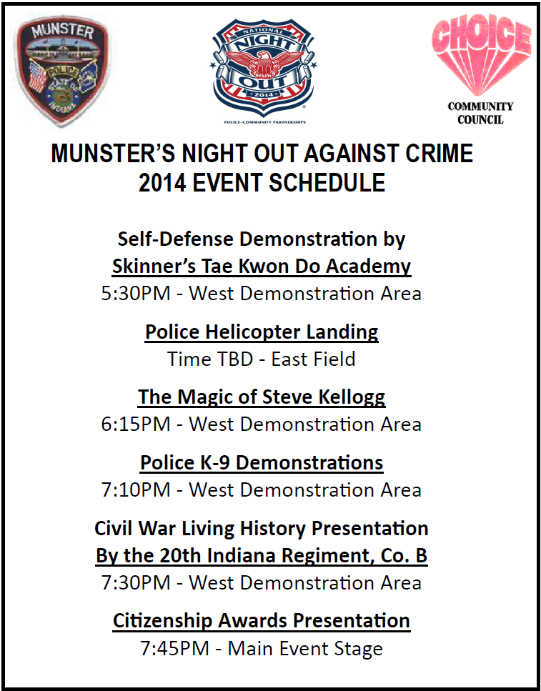 2014 NNO Schedule