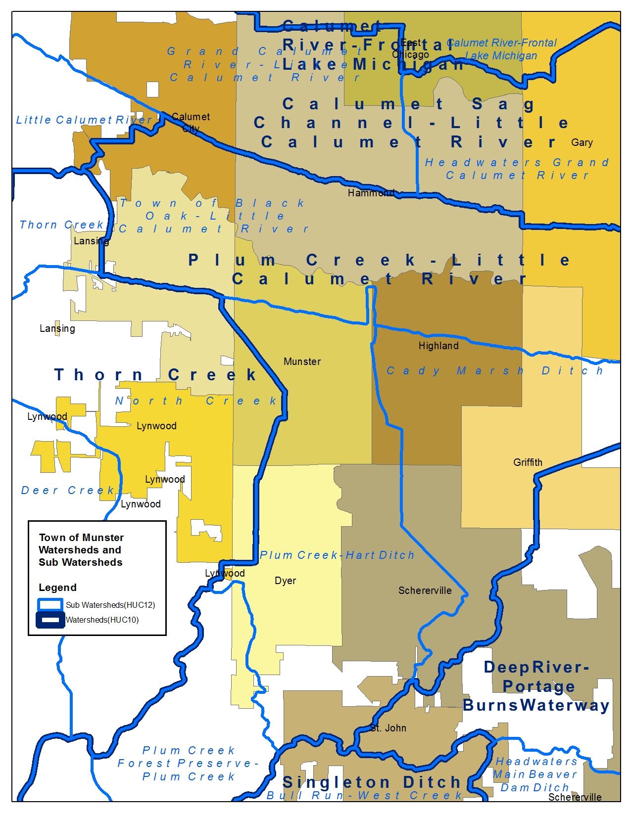 Watershed map