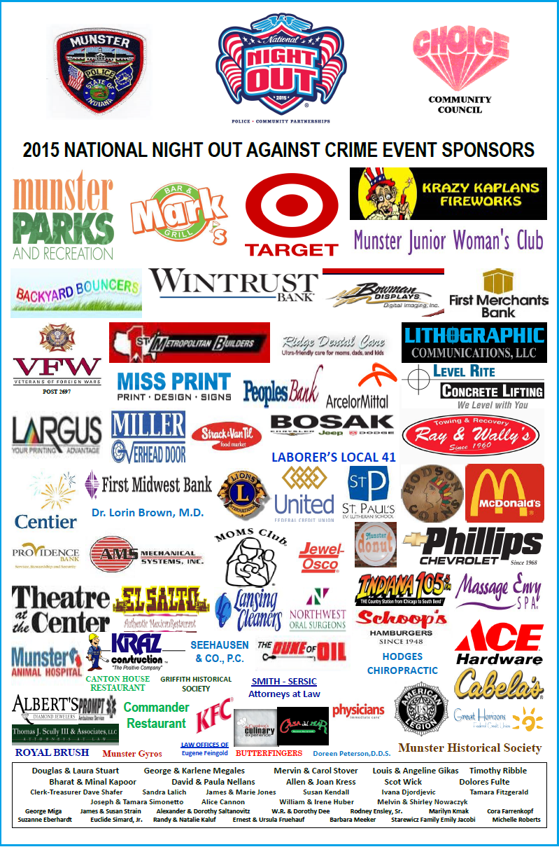 Events Calendar / Munster's 20th Annual NATIONAL NIGHT OUT AGAINST