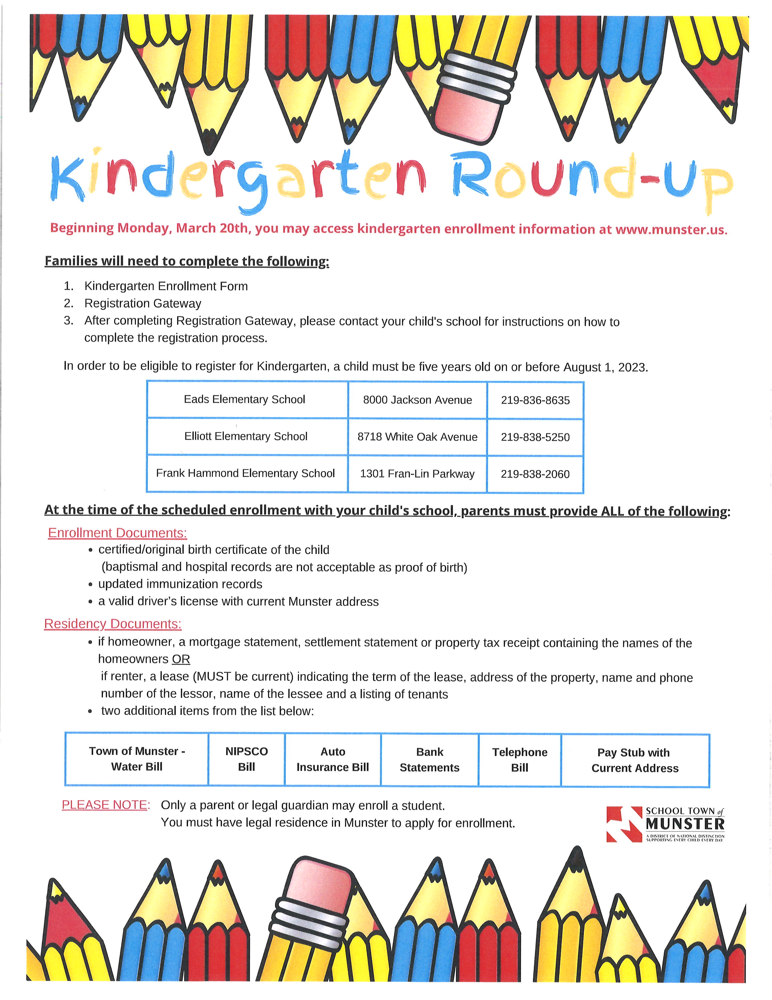 Kindergarten Round-Up